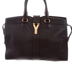 YSL Cabas Chyc Black Leather